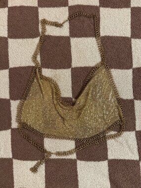 12th Tribe - Gold Chain Crop Top